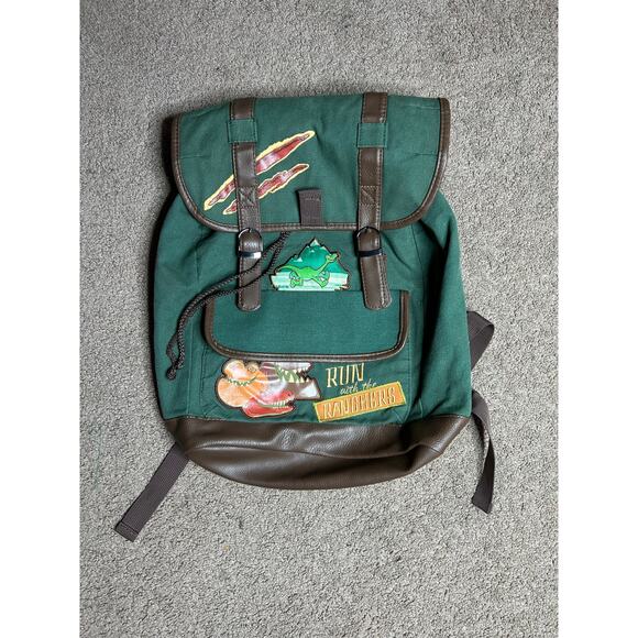 The Good Dinosaur Arlo Disney Store Backpack Canvas Green Run With The Ranchers - Picture 1 of 7